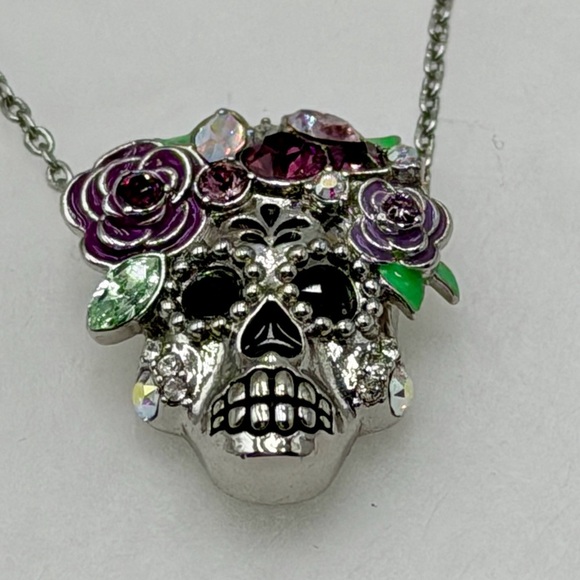 Origami Owl Silver Skull Necklace Nunca Olvidado 2022 - Picture 7 of 8